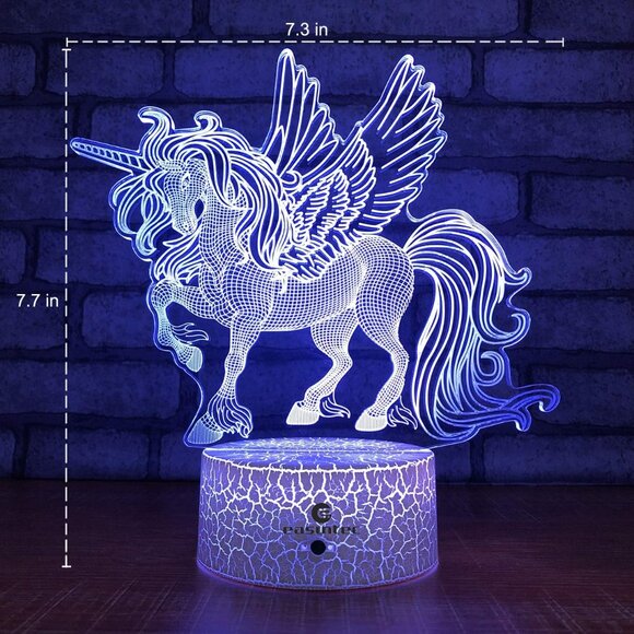 Purple Unicorn Night Light for Kids - Picture 4 of 8